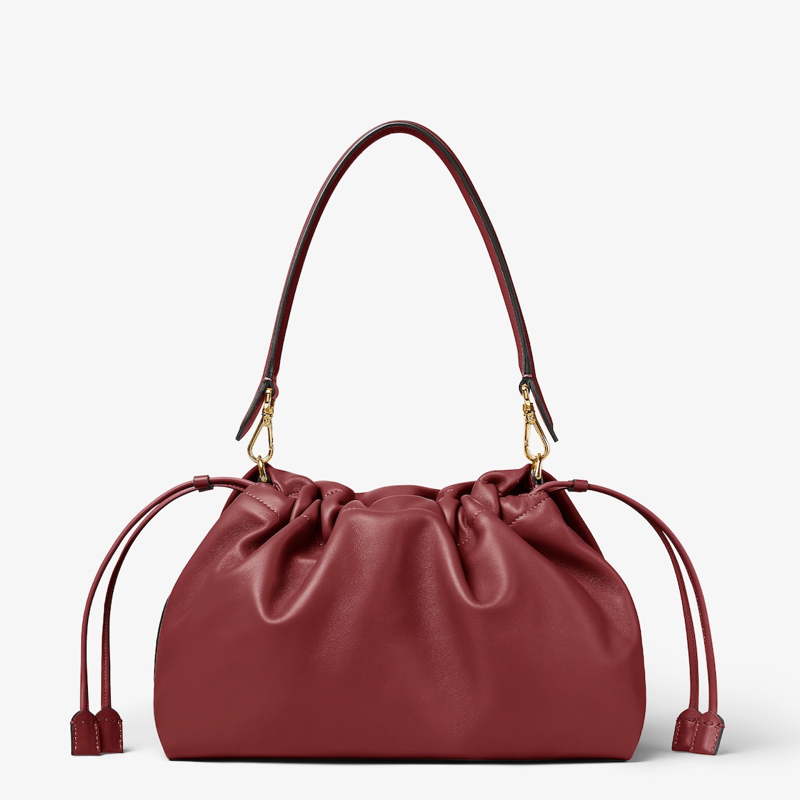 FENDI Mamma Baguette Large Burgundy nappa leather bag - Image 3